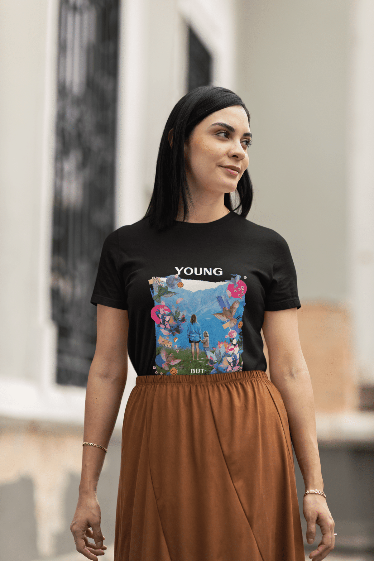 Young but tired lady T-shirt - Image 2