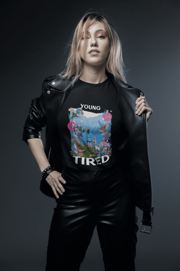 Young but tired lady T-shirt