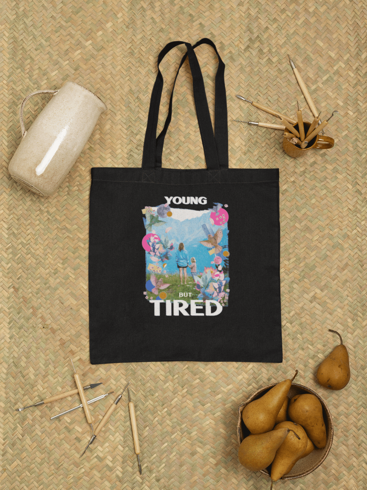 Young but tired cotton bag - Image 2