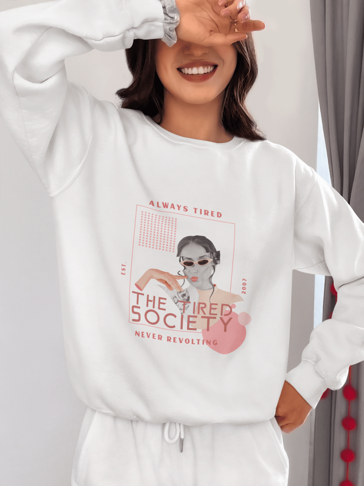 The Tired Society Unisex Sweatshirt - Image 4