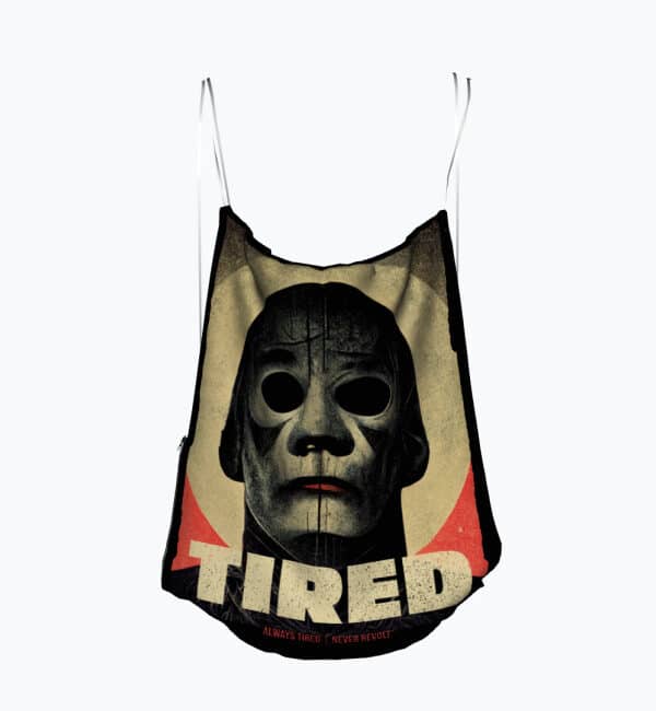 Tired Mask Drawstring Backpack