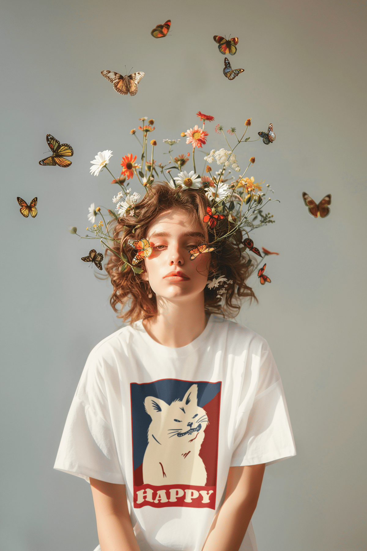 Happy Kitten T-shirt - Image 3