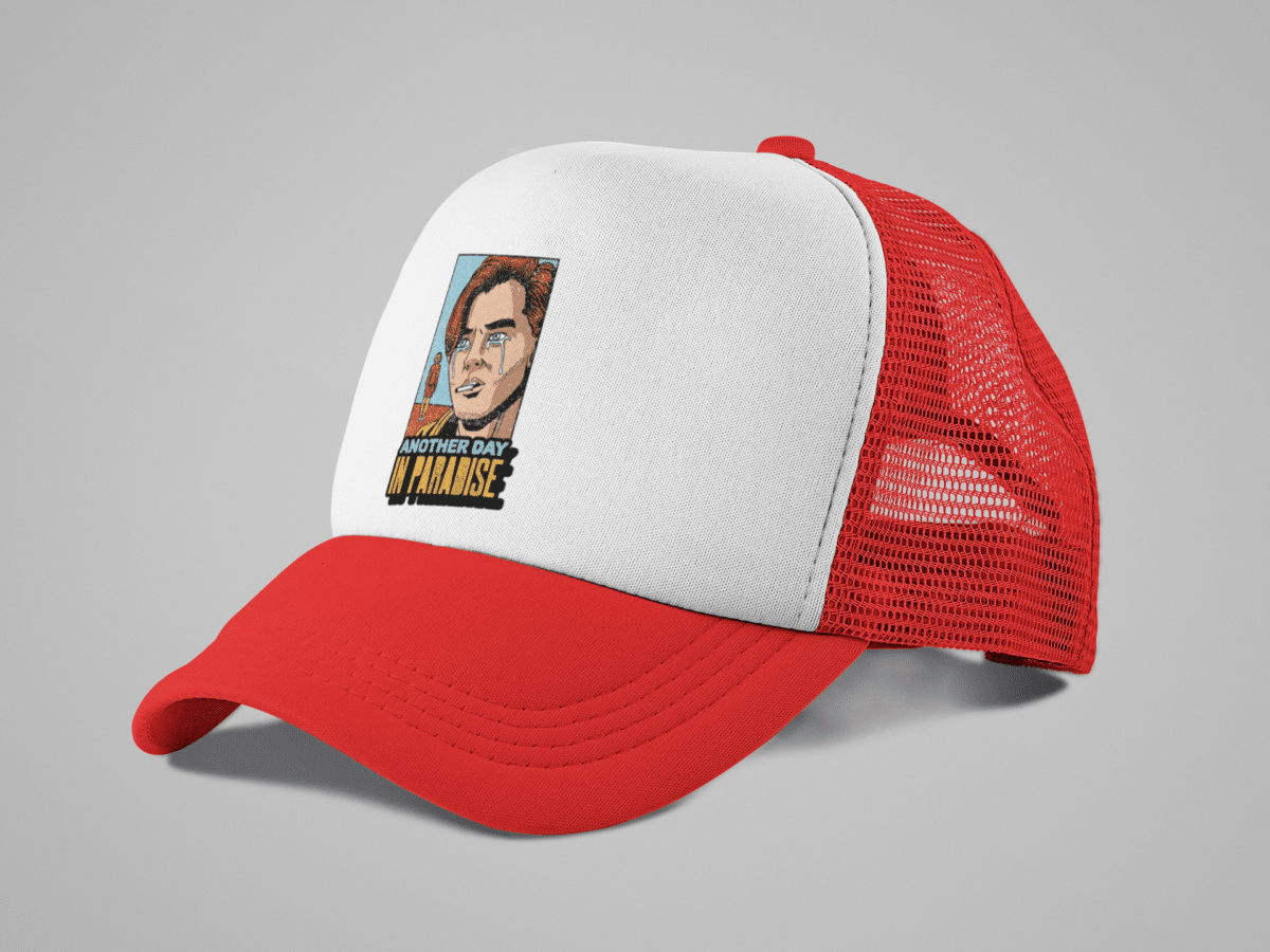 Another Day in Paradise Trucker cap